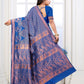 Vedant Vastram Litchi Silk Designer Banarasi Saree - Blue | Swadesiicart