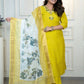 Lorenvalley Fashion Parotgreen Roman Silk Hand Work Kurta Pant with Dupatta - Swadesiicart