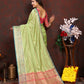 Lorenvalley Fashion Parotgreen Soft Katan Silk Woven Design Zari Weaving Pallu Saree - Swadesiicart