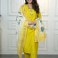 Lorenvalley Fashion Parotgreen Roman Silk Hand Work Kurta Pant with Dupatta - Swadesiicart