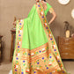 Lorenvalley Fashion Parotgreen Soft Paithani Silk Woven Design Rich Zari Meenakari Weaving Saree - Swadesiicart