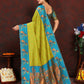 Lorenvalley Fashion Parotgreen Soft Paithani Silk Woven Design Rich Zari Meenakari Weaving Saree - Swadesiicart