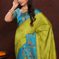 Lorenvalley Fashion Parotgreen Soft Paithani Silk Woven Design Rich Zari Meenakari Weaving Saree - Swadesiicart