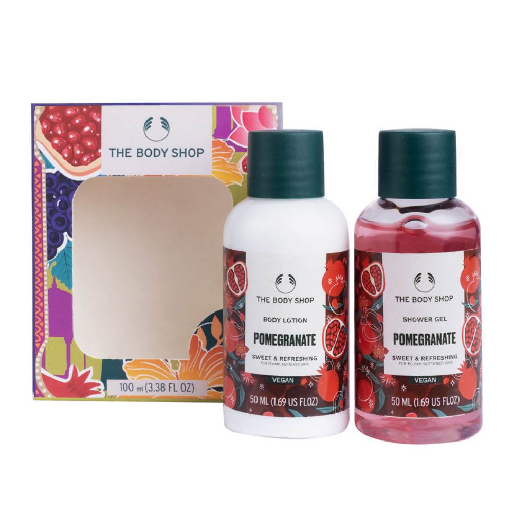 The Body Shop Pomegranate Shower Gel & Body Lotion Gift Set - Swadesiicart