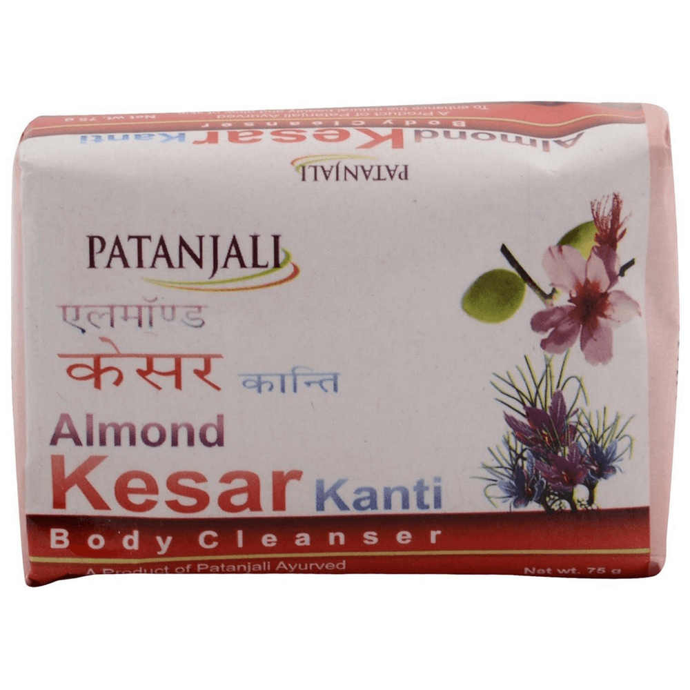 Patanjali Almond Kesar Kanti Body Cleanser Soap (75 gms) | Swadesiicart