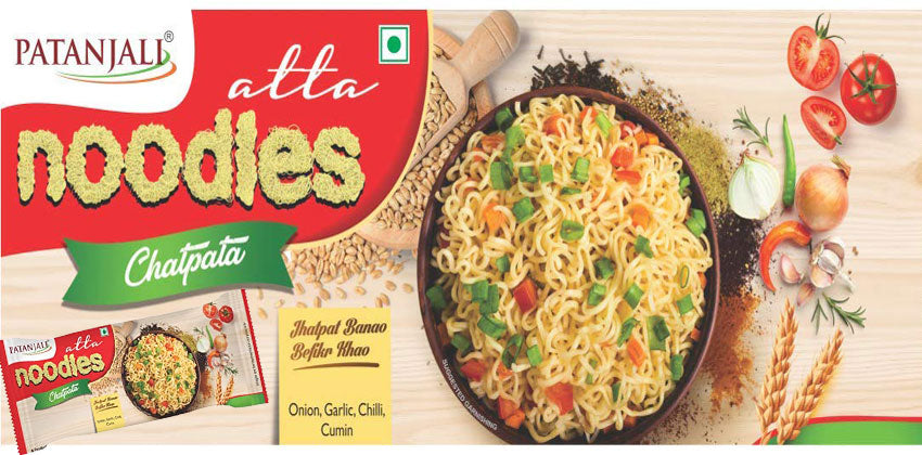 Patanjali Atta Noodles Chatpataa - Family Pack (Pack of 4) - Swadesiicart