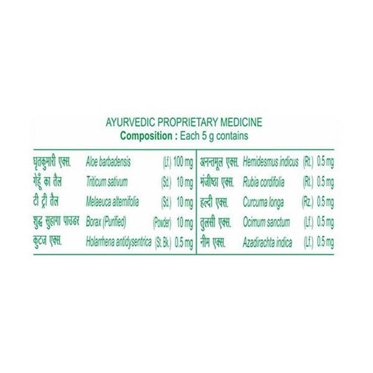 Patanjali Boro Safe Antiseptic Cream Composition
