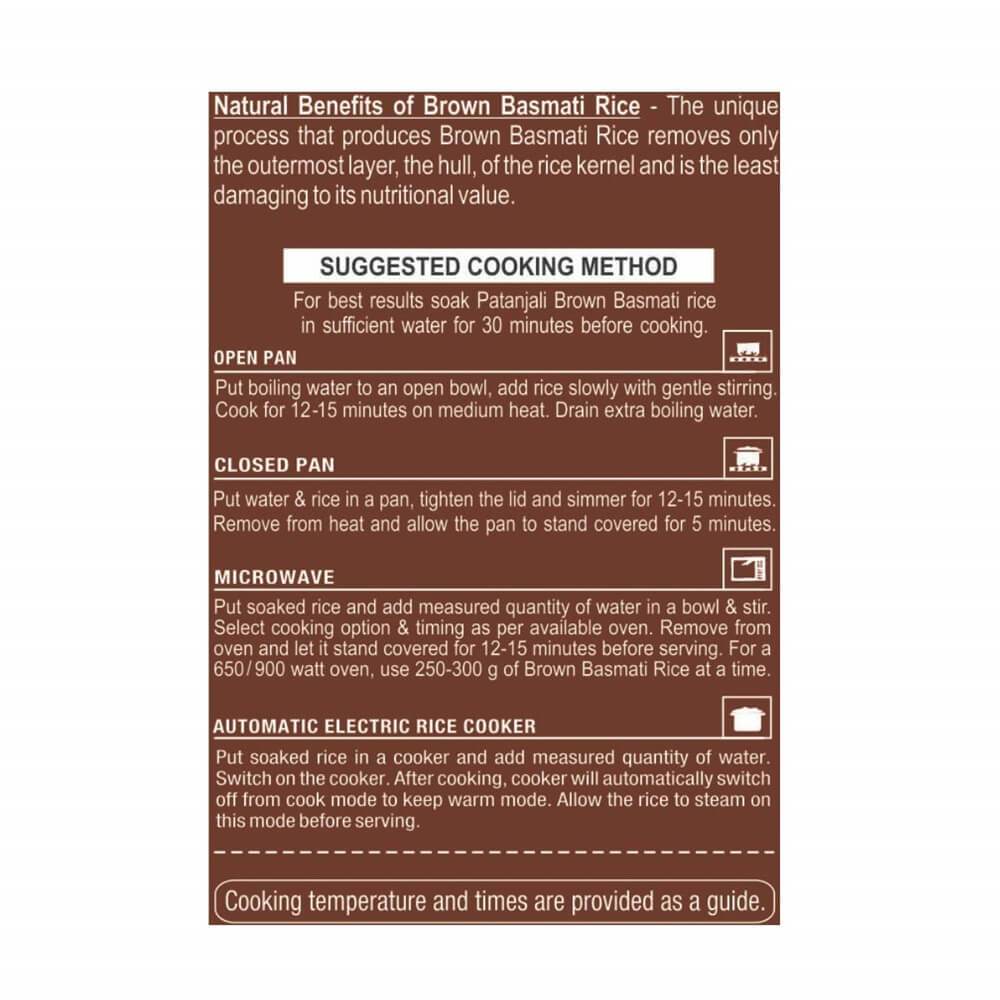 Patanjali Brown Basmati Rice (1 Kg) - Swadesiicart