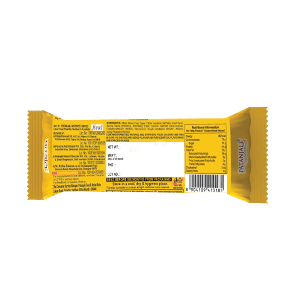 Patanjali Cream Feast Orange Biscuits (Pack of 10) - Swadesiicart