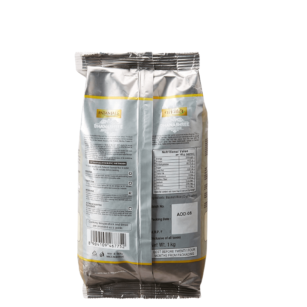 Patanjali Dhanashree Basmati Rice (1 kg) - Swadesiicart