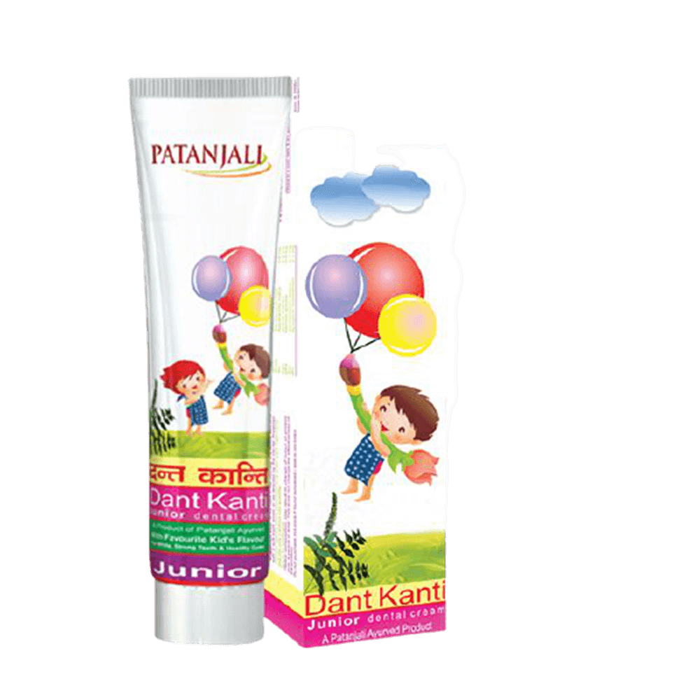Patanjali Oral Care Combo (Dant KantiJunior Dental Cream 100GM + Junior Tooth Brush) - Swadesiicart