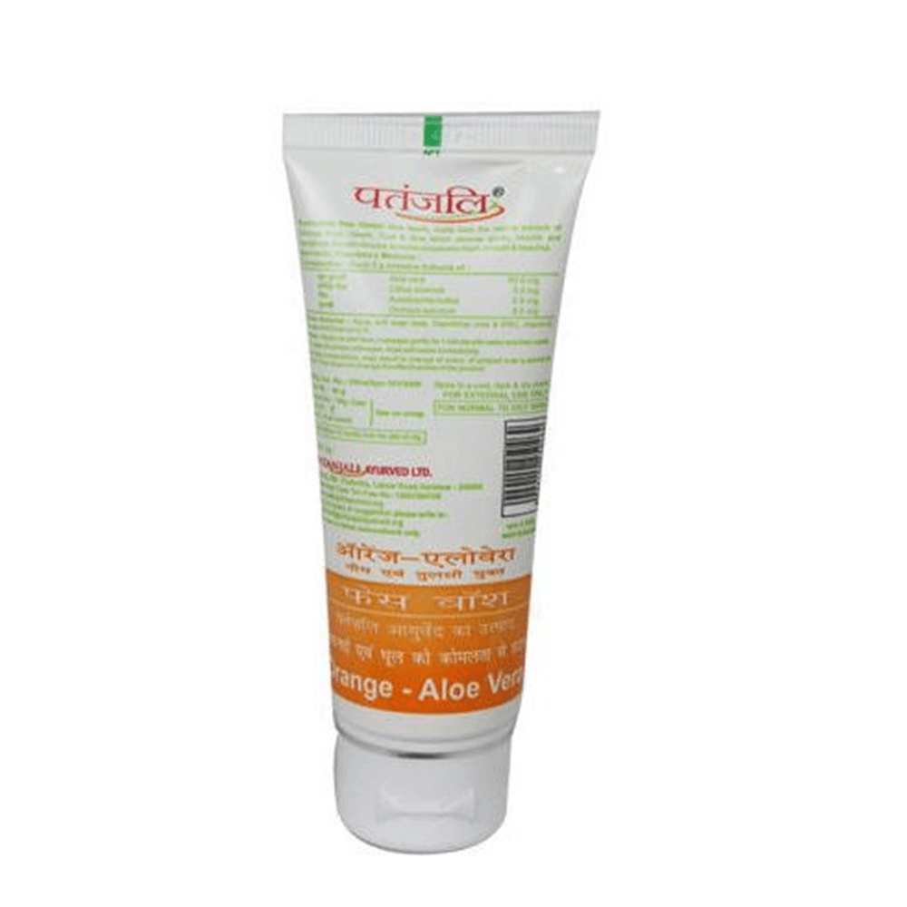 Patanjali Orange Aloevera Face Wash - Swadesiicart