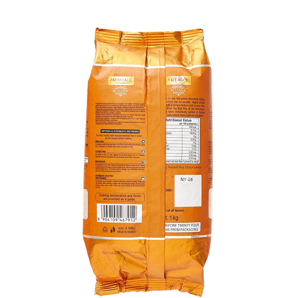 Patanjali Rozana Basmati Rice (1 kg) - Swadesiicart