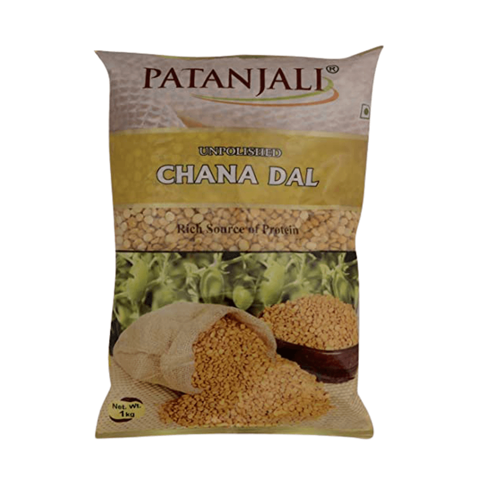 Patanjali Unpolished Chana Dal (1 kg) - Swadesiicart