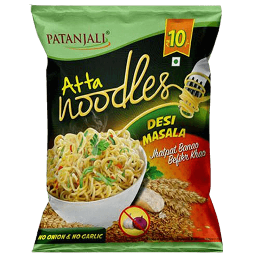 Patanjali Atta Noodles Desi Masala (Pack of 10) - Swadesiicart