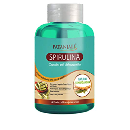 Patanjali Spirulina Capsules with Ashwagandha | Swadesiicart