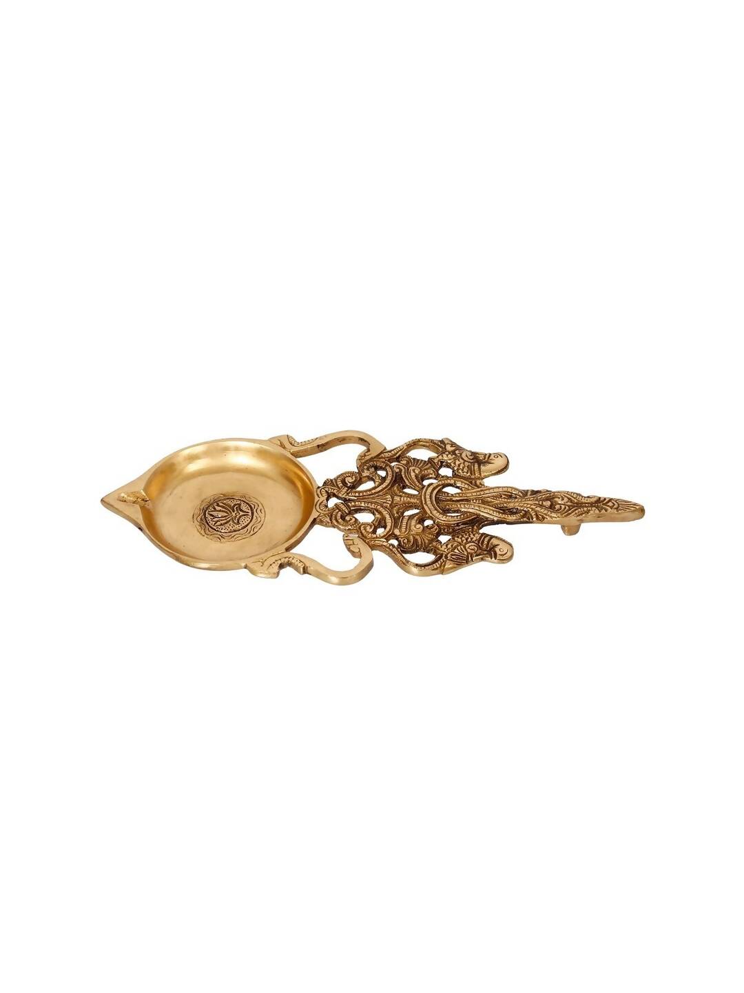 eCraftIndia Gold-Toned Carved Diya | Swadesiicart