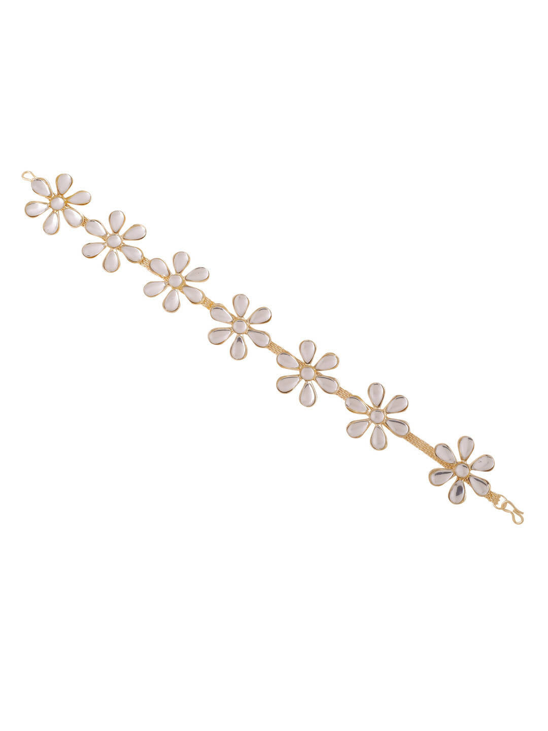 NVR Women's Gold-Polished Traditional Trending Matha Patti | Swadesiicart