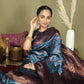 Shree Shyam Fashion Lichi Silk Sky Blue Saree