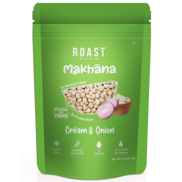 Roast Foods Makhana Cream & Onion | Swadesiicart