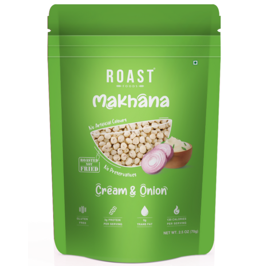 Roast Foods Makhana Cream & Onion | Swadesiicart