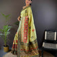 Joban Fashion Light Green Small Butti Banarasi Silk Sarees | Swadesiicart