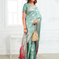 Shree Shyam Fashion Linen Cotton Rama Green Saree