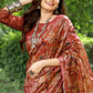 Vishnu Weaves Women's Red Cotton Silk Woven Saree with Blouse - Swadesiicart
