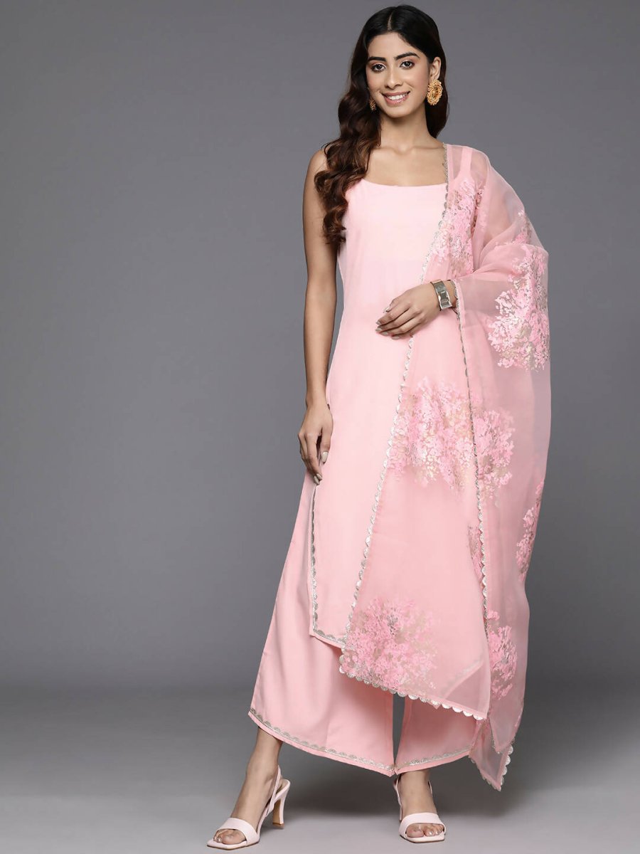 Ahalyaa Women's Traditional wear Kurta Set - Pink | Swadesiicart