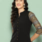 Ahalyaa Womens Kurta Set - Black | Swadesiicart