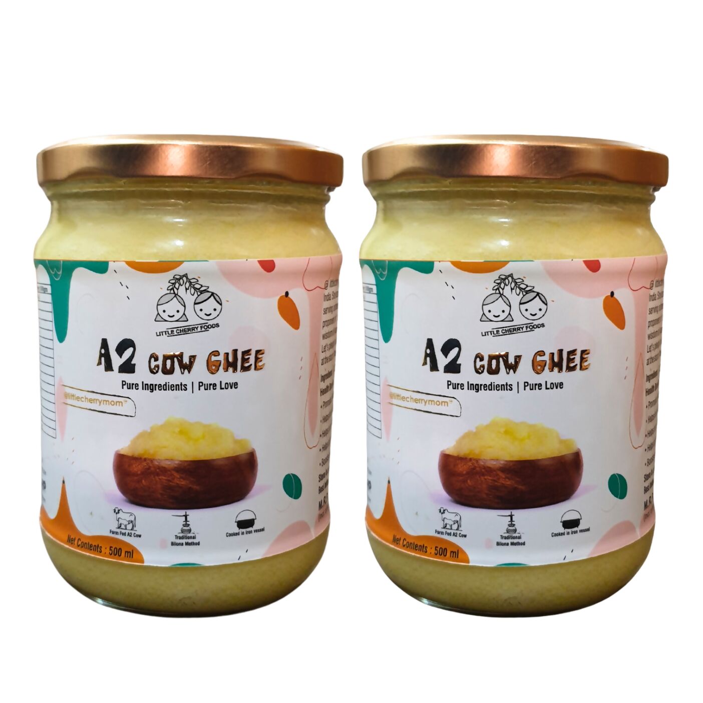 Littlecherrymom A2 Bilona Cow Ghee | Certified Pure Cow Ghee | Nutritious Organic Desi Ghee - Swadesiicart