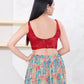 Joban Fashion Maroon Gajji Silk Sleeveless Back Open Blouse - Swadesiicart