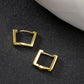 NVR Men's Gold-Polished Geometric Shape Stainless Steel Hoop Earrings - NR Retail-NVR