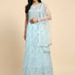 Blue Net Hand Embroidered Gown - Rudrani