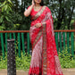 Lorenvalley Premium Pure Bandhej Tapeta Soft light weight silk saree with zari weaving Border - Multicolor - Swadesiicart