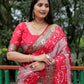 Lorenvalley Premium Pure Bandhej Tapeta Soft light weight silk saree with zari weaving Border - Multicolor - Swadesiicart