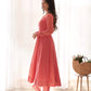 Lorenvalley Peach Faux Georgette Lukhnowi Sequence Work Anarkali Kurta Pant With Dupatta Set - Swadesiicart