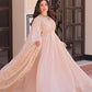 Lorenvalley Fashion Peach Star Georgette with Beads & Sequins Multi Embroidered work Anarkali Gown with Dupatta - Swadesiicart