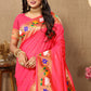 Lorenvalley Fashion Peach Soft Paithani Silk Woven Design Rich Zari Meenakari Weaving Saree - Swadesiicart