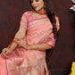Lorenvalley Fashion Peach Soft Katan Silk Woven Design Zari Weaving Pallu Saree - Swadesiicart
