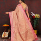 Lorenvalley Fashion Peach Soft Katan Silk Woven Design Rich Zari Weaving Pallu Saree - Swadesiicart