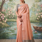 Anaita Peach Tissue Saree With Blouse