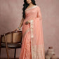 Anaita Peach Cotton Saree With Blouse