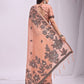 Anaita Peach Linen Printed Saree With Blouse
