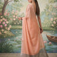 Anaita Peach Tissue Saree With Blouse