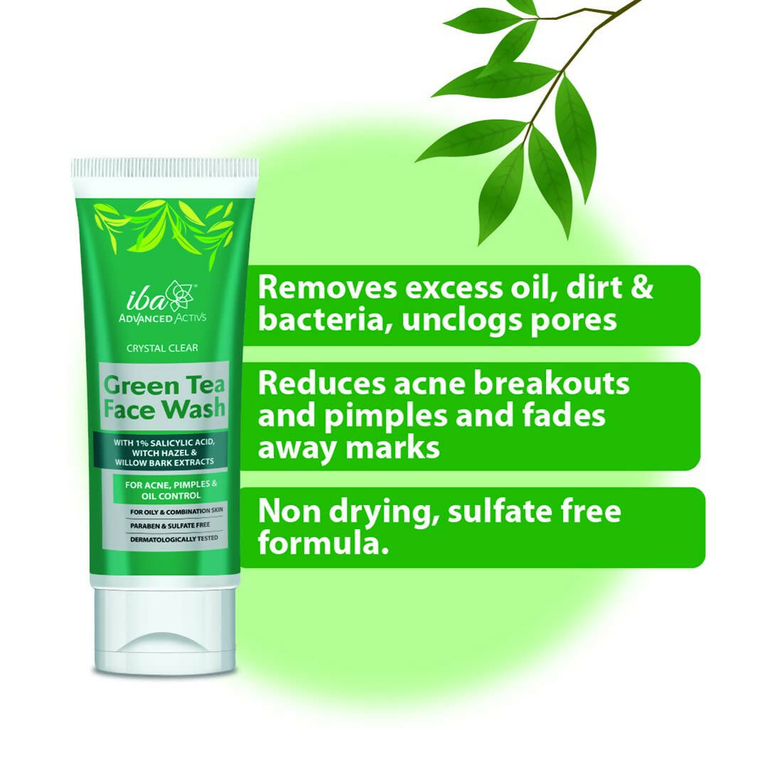 Iba Advanced Activs Crystal Clear Green Tea Face Wash - Swadesiicart