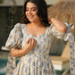 Aayaa Designer Printed Full Flared Gown - Multi Color