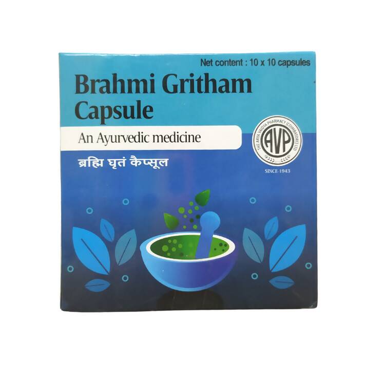 AVP Ayurveda Brahmi Gritham Capsules - Swadesiicart