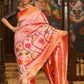Very Much Indian Pure Silk Intricately Woven Handloom Paithani-Pretty Peach | Swadesiicart