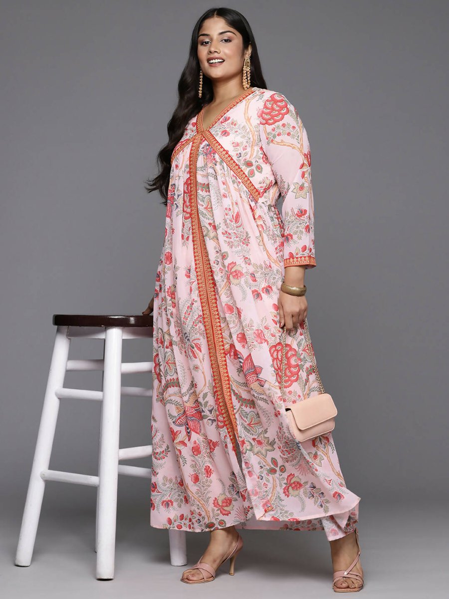 Ahalyaa Women's Traditional wear Kurta Set - Pink | Swadesiicart